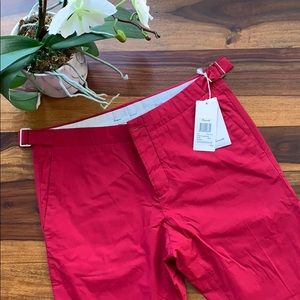 Façonnable 100% cotton garnet trousers